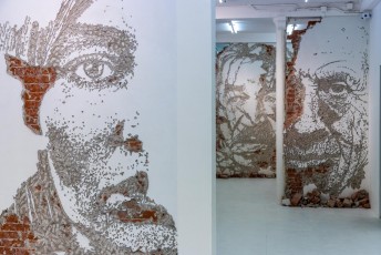 "Fragments urbains" exposition de Vhils à la galerie Magda Danysz du 19 mai au 29 juillet 2018