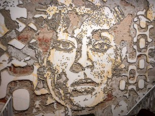 Vhils - Honorato Burgers - Largo Raphael Bordallo Pinheiro - Chiado - Lisbonne