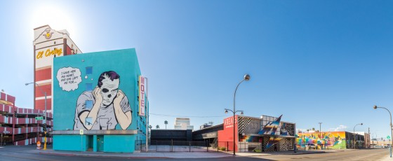 D*Face, Felipe Pantone, Okuda - North 7th Street - Downtown Las Vegas - Avril 2019