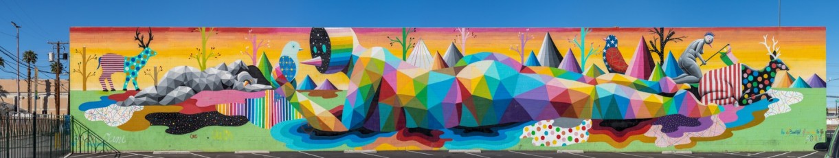 Okuda - North 7th Street - Downtown Las Vegas - Avril 2019