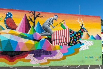 Okuda - North 7th Street - Downtown Las Vegas - Avril 2019