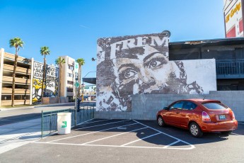 Vhils et Mark Drew - North 7th Street - Downtown Las Vegas - Avril 2019