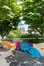 Rétro graffitism - Les Lézarts de la Bièvre - Rue Léon-Maurice Nordmann 13è - Juin 2019