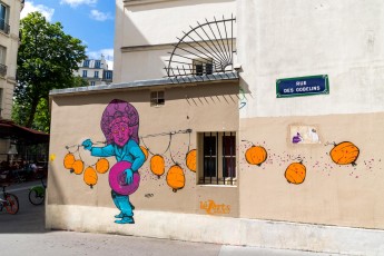 Rétro graffitism - Les Lézarts de la Bièvre - Rue des Gobelins 13è - Juin 2019