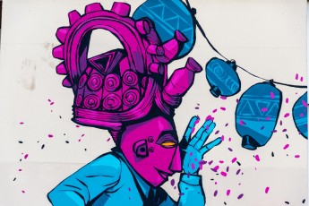 Rétro graffitism - Les Lézarts de la Bièvre - Boulevard Auguste Blanqui 13è - Juin 2019