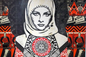 "Facing the giant" exposition de Shepard Fairey à la galerie Itinerrance du 22 juin 2019 au 20 juillet 2019