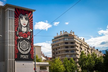 Shepard Fairey - Street Art Fest - Place Pasteur - Grenoble (38) - Juillet 2019