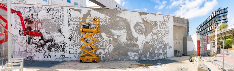 Vhils - Immeuble Skylight - La Défense (Puteaux - 92) - Work in progress - Septembre 2019