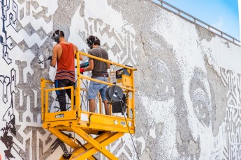 Vhils - Immeuble Skylight - La Défense (Puteaux - 92) - Work in progress - Septembre 2019