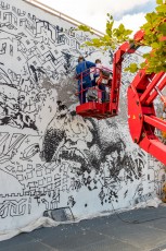 Vhils - Immeuble Skylight - La Défense (Puteaux - 92) - Work in progress - Septembre 2019