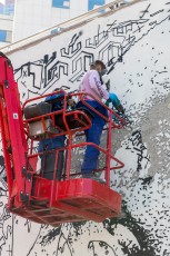 Vhils - Immeuble Skylight - La Défense (Puteaux - 92) - Work in progress - Septembre 2019