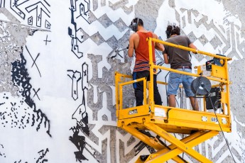 Vhils - Immeuble Skylight - La Défense (Puteaux - 92) - Work in progress - Septembre 2019