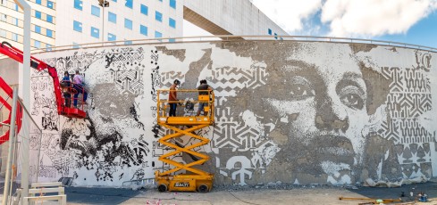 Vhils - Immeuble Skylight - La Défense (Puteaux - 92) - Work in progress - Septembre 2019