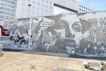 Vhils - Immeuble Skylight - La Défense (Puteaux - 92) - Work in progress - Septembre 2019