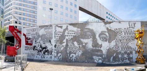 Vhils - Immeuble Skylight - La Défense (Puteaux - 92) - Work in progress - Septembre 2019