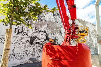 Vhils - Immeuble Skylight - La Défense (Puteaux - 92) - Work in progress - Septembre 2019