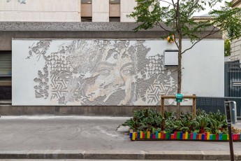 Vhils - Hôpital Lariboisière - Rue Ambroise Paré 10è - Septembre 2019