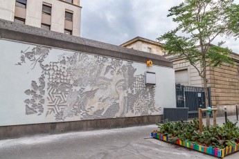 Vhils - Hôpital Lariboisière - Rue Ambroise Paré 10è - Septembre 2019