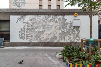 Vhils - Hôpital Lariboisière - Rue Ambroise Paré 10è - Septembre 2019