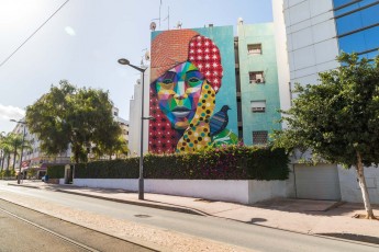 Okuda - Avenue Al Alaouiyine - Jidar Festival - Rabat (Maroc)