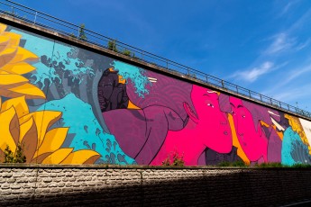 Rétro graffitism - Rêver son horizon - Parc du Pont de Flandre 19è - Mai 2020
