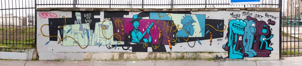 Rétro graffitism - Boulevard de Ménilmontant 11è - Janvier 2018