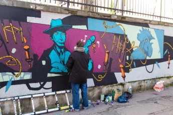 Rétro graffitism - Work in progress - Boulevard de Ménilmontant 11è - Janvier 2018