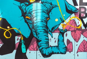 Rétro graffitism - Limonade de Belleville bio - Rue de Belleville 20è - Février 2019