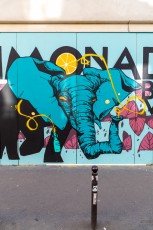 Rétro graffitism - Limonade de Belleville bio - Rue de Belleville 20è - Février 2019