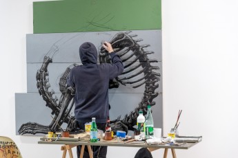 "Histoire naturelle" exposition de ROA à la galerie Itinerrance à partir du 12 décembre 2020. Work in progress