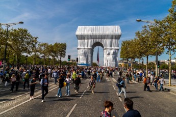 L'Arc de Triomphe Wrapped par Christo & Jeanne-Claude, du 14 septembre au 3 octobre 2021