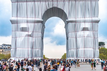 L'Arc de Triomphe Wrapped par Christo & Jeanne-Claude, du 14 septembre au 3 octobre 2021