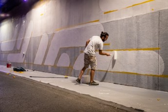 Ërell - Work in progress - Tunnel des Tuileries - l’art urbain en bord de Seine - Juillet 2022