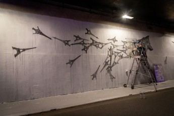 Jussi TwoSeven - Work in progress - Tunnel des Tuileries - l’art urbain en bord de Seine - Juillet 2022