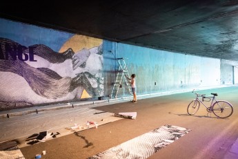 Madame - Work in progress - Tunnel des Tuileries - l’art urbain en bord de Seine - Juillet 2022