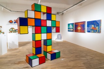 "Invader Rubikcubiste" exposition d'Invader au MIMA de Bruxelles du 24 juin 2022 au 8 janvier 2023