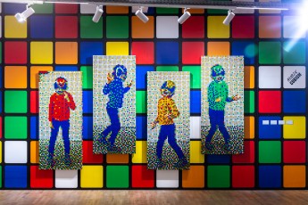 "Invader Rubikcubiste" exposition d'Invader au MIMA de Bruxelles du 24 juin 2022 au 8 janvier 2023