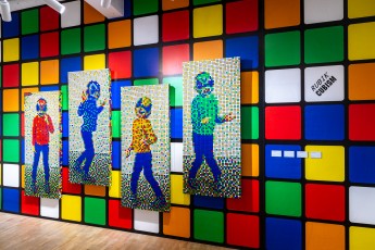 "Invader Rubikcubiste" exposition d'Invader au MIMA de Bruxelles du 24 juin 2022 au 8 janvier 2023