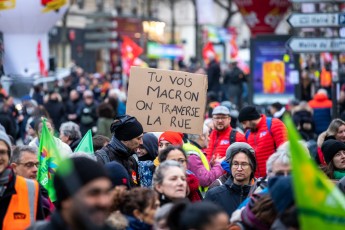 Mardi 31 janvier 2023 - Les Gobelins, Paris 13è. Manifestations contre la nouvelle réforme des retraites.