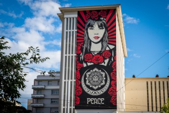 Shepard Fairey - Place Pasteur - Street Art Fest Grenoble - Juillet 2019