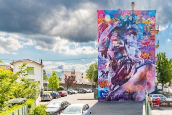 Pichiavo - Avenue Aristide Briant - Fontaine - Street Art Fest Grenoble - Juillet 2019