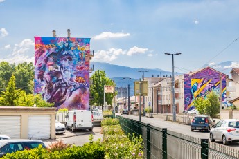 Pichiavo - Avenue Aristide Briant - Fontaine - Street Art Fest Grenoble - Juillet 2019