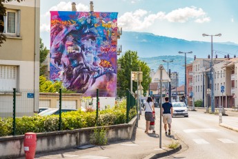 Pichiavo - Avenue Aristide Briant - Fontaine - Street Art Fest Grenoble - Juillet 2019