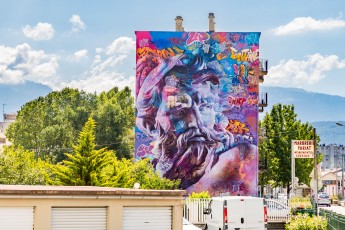 Pichiavo - Avenue Aristide Briant - Fontaine - Street Art Fest Grenoble - Juillet 2019