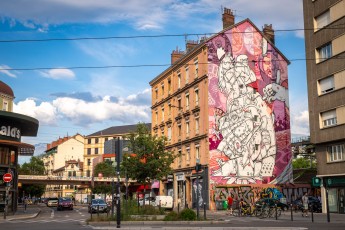 Hownosm - Rue Lieutenant de Quinsonas - Grenoble - Street Art Fest Grenoble - Juin 2023