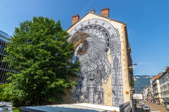 Monkey Bird - Cours Berriat - Grenoble - Street Art Fest Grenoble - Juin 2023