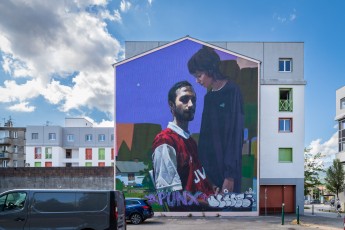 Sainer & Sebas Velasco - Place Maissonat - Fontaine - Street Art Fest Grenoble - Juillet 2019