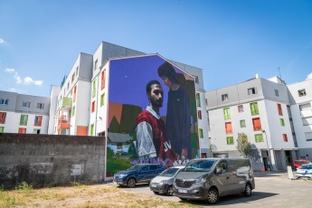 Sainer & Sebas Velasco - Place Maissonat - Fontaine - Street Art Fest Grenoble - Juillet 2019