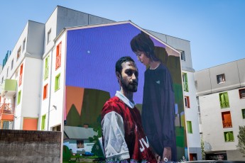 Sainer & Sebas Velasco - Place Maissonat - Fontaine - Street Art Fest Grenoble - Juillet 2019