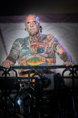 Fête pour les 25 ans du salon de tatouage Abraxas au Théatre du Renard le samedi 16 septembre 2023.